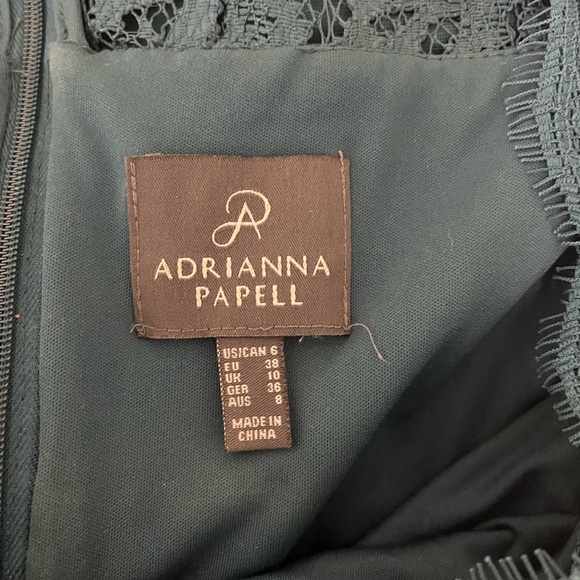 Adrianna Papell Deep Teal Lace Dress - Picture 6 of 9